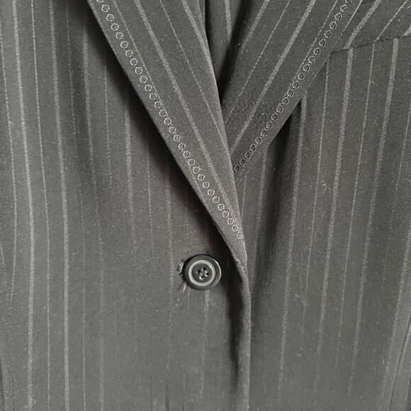 Norton McNaughton Black Pinstripe Pantsuit - Picture 4 of 12
